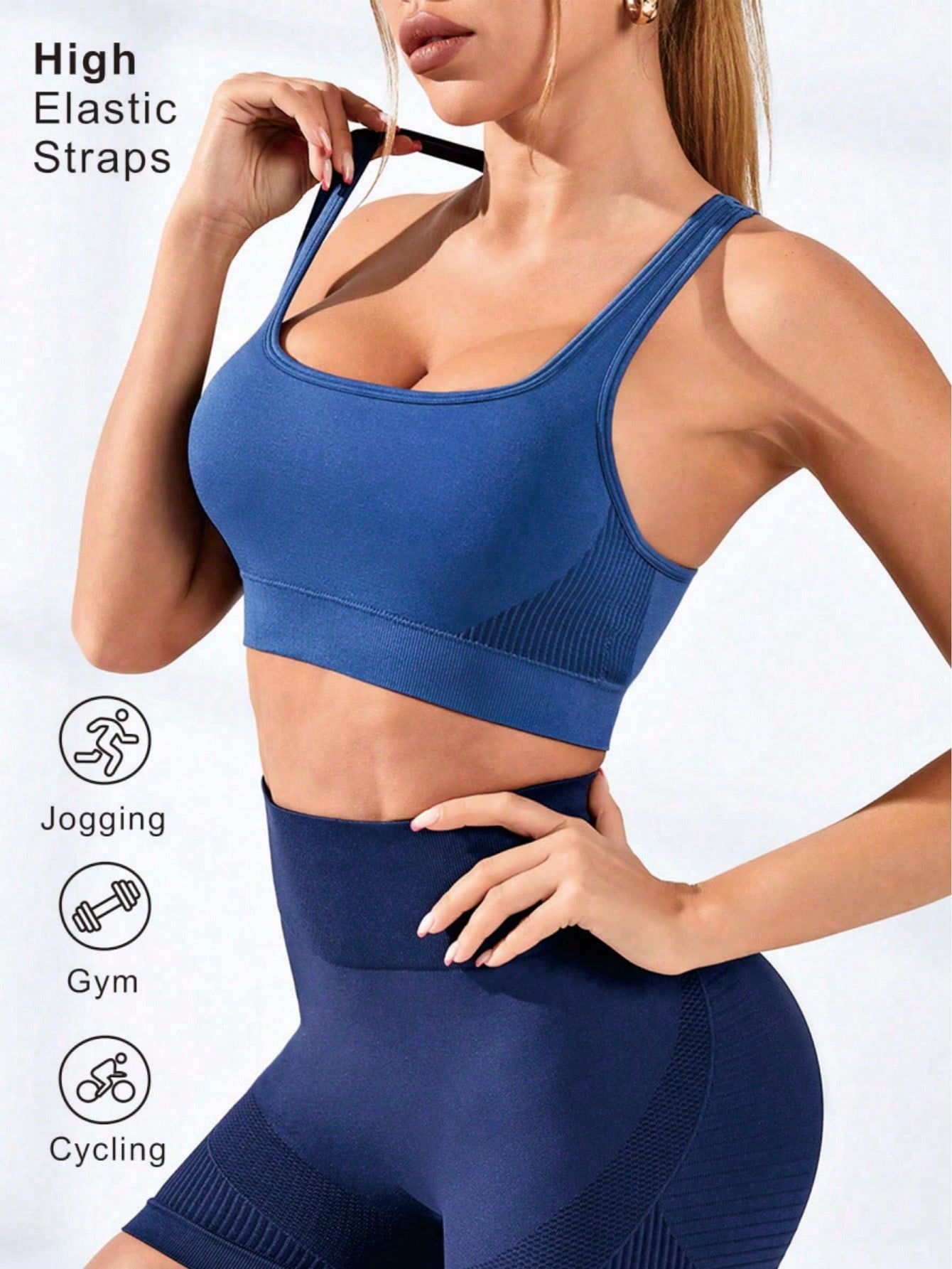 Women's Racerback Sports Bra S - огляд і ціна Seamless Ribbed Workout Tank Top