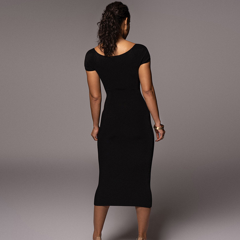 2026 Summer Women's New Style  - огляд і ціна Bodycon Long Sleeve Ribbed Dress
