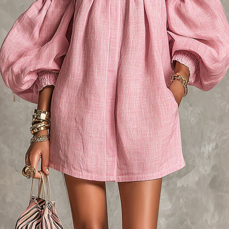 Women's Solid Off Shoulder New - огляд і ціна Off Shoulder Puff Sleeve Sundress