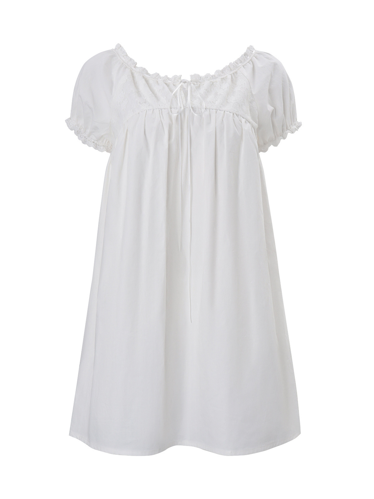 White Off Shoulder Lace Babydo - огляд і ціна Off Shoulder Puff Sleeve Sundress