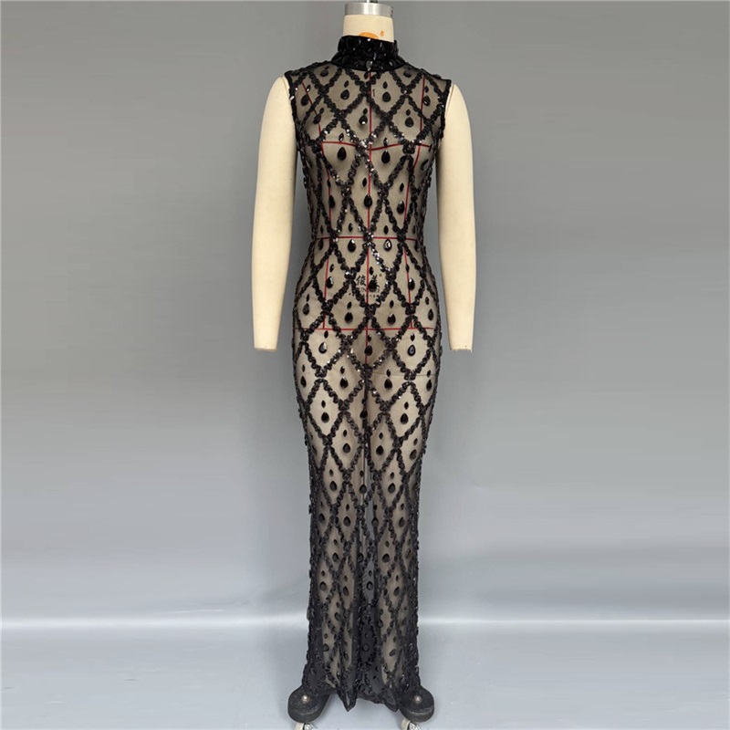 Black Sparkly Sexy Prom Dress  - огляд і ціна Sexy Mesh Sheer Bodycon Dress