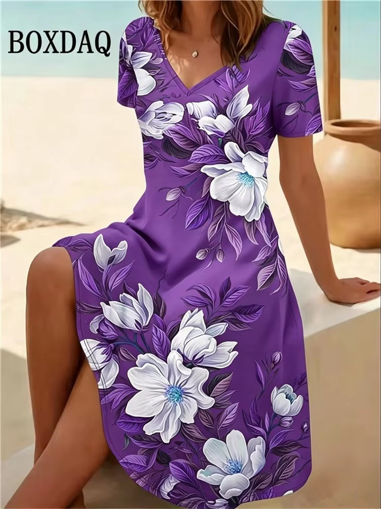 6XL Plus Size Women Dresses Su - огляд і ціна Boho Summer Beach Maxi Dress