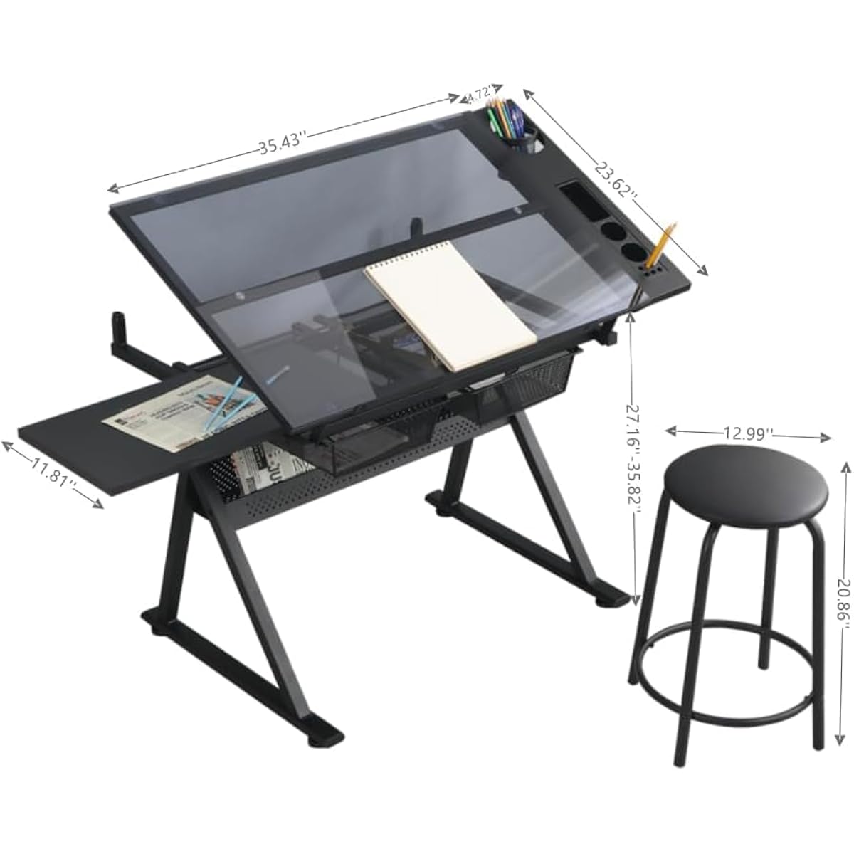 Adjustable Height Drafting Des - огляд і ціна Tops