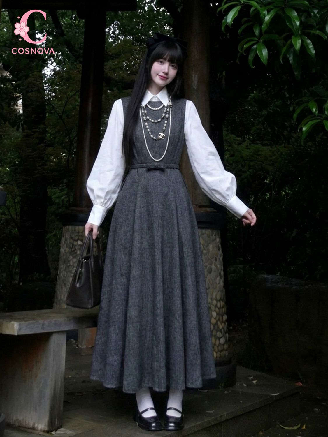 Korean Hepburn Style 2 Piece D - огляд і ціна Korean Style A Line Shirt Dress
