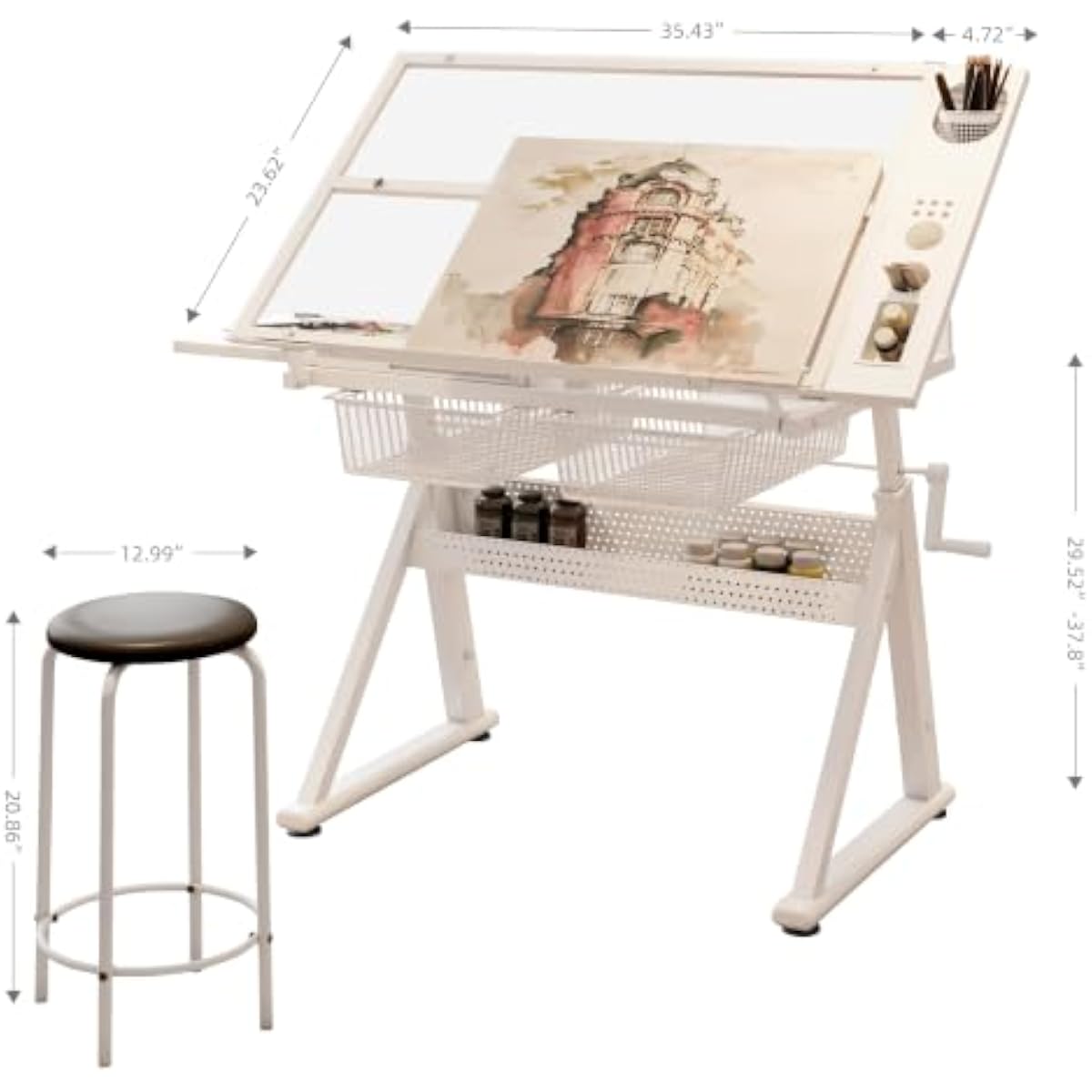 Adjustable Drafting Desk with  - огляд і ціна Tops