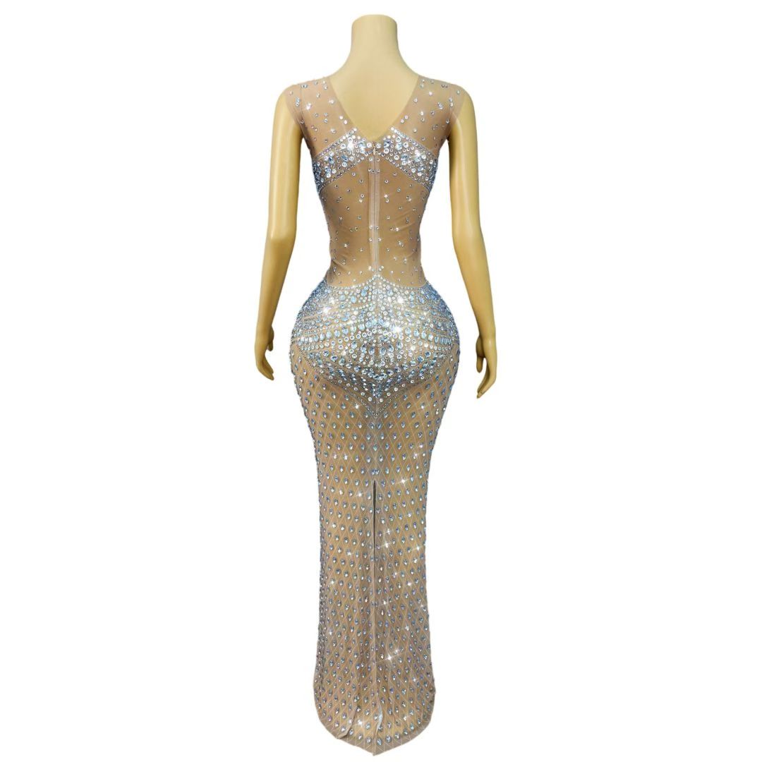 Women Sparkly Rhinestone Sleev - огляд і ціна Sparkly Rhinestone Club Party Dress