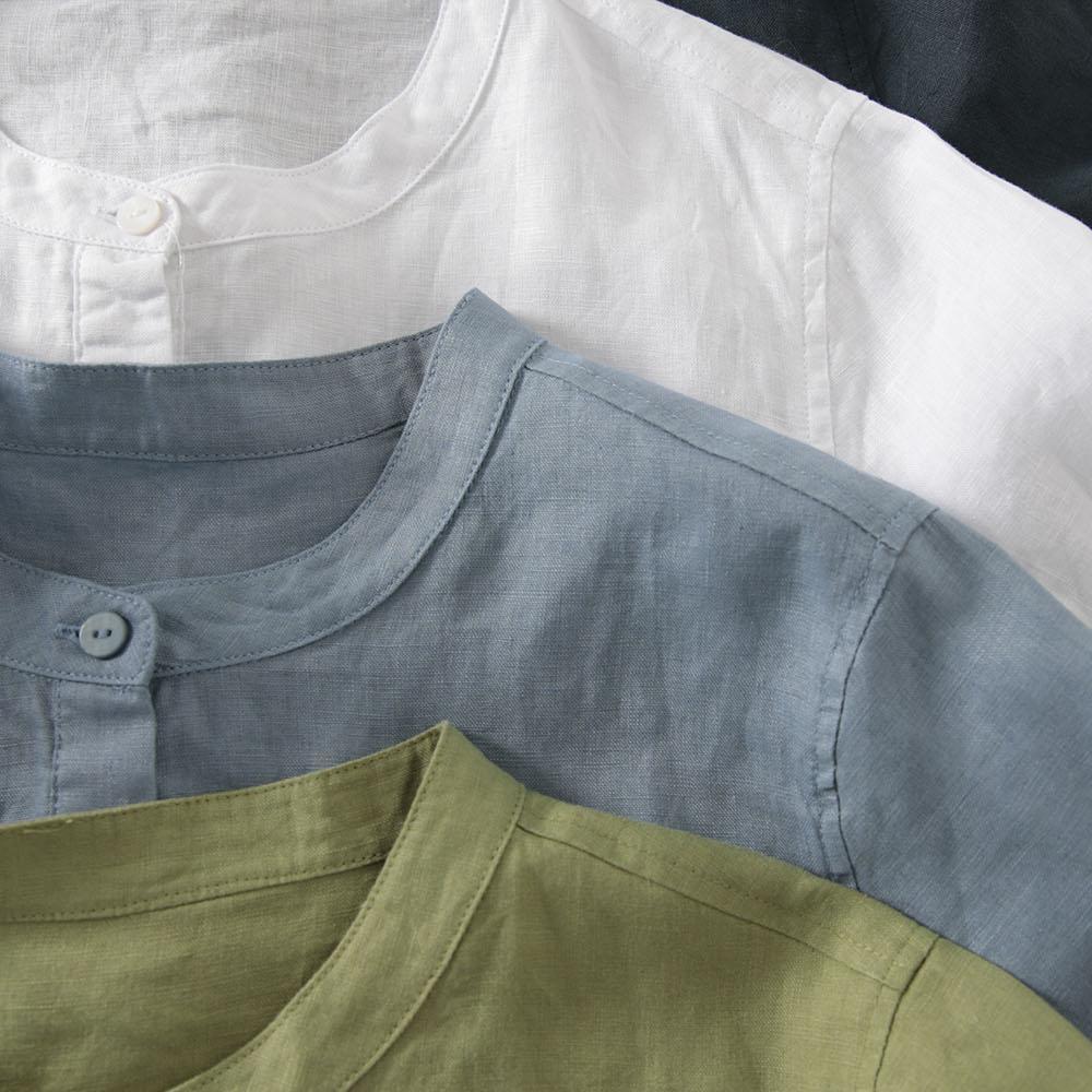 Outlet Japanese Style Linen Sh - огляд і ціна Casual Loose Linen Shirt Dress