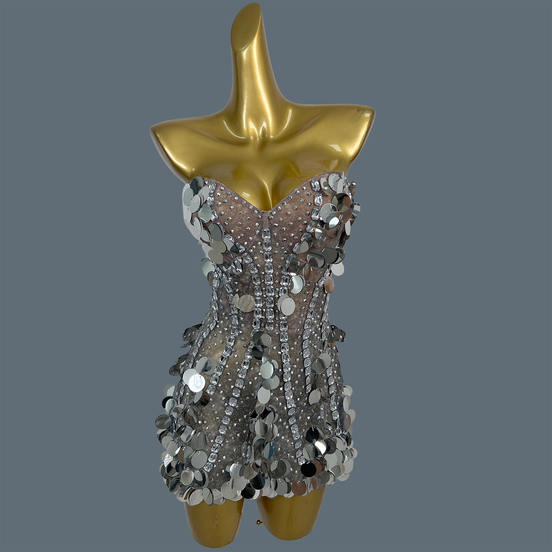 Women Strapless Sparkly Rhines - огляд і ціна Sparkly Rhinestone Club Party Dress