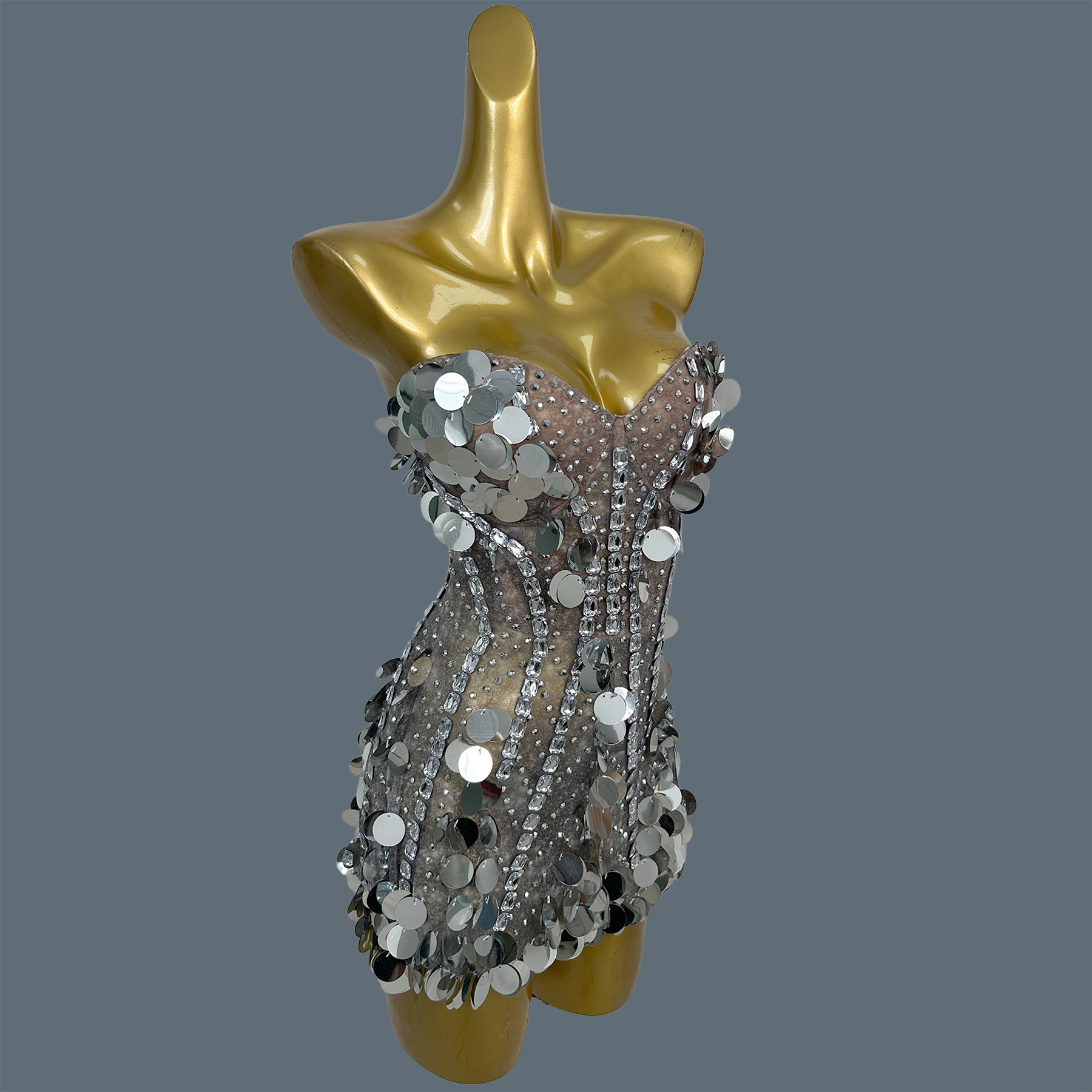 Women Strapless Sparkly Rhines - огляд і ціна Sparkly Rhinestone Club Party Dress