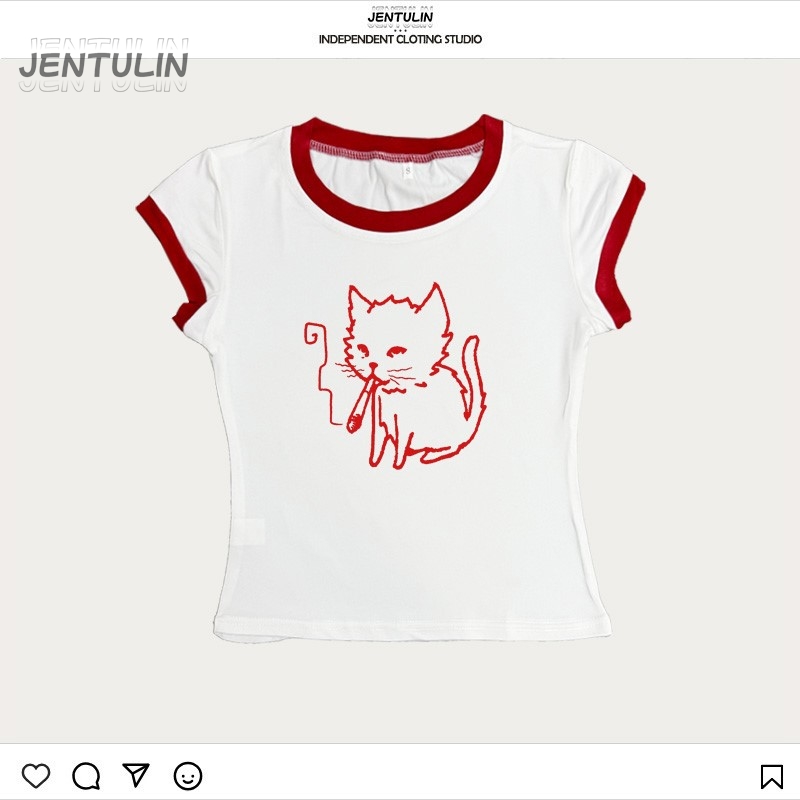 Korea Style Y2k 90s Crop Top H - огляд і ціна Y2K Graphic Baby Tee Crop