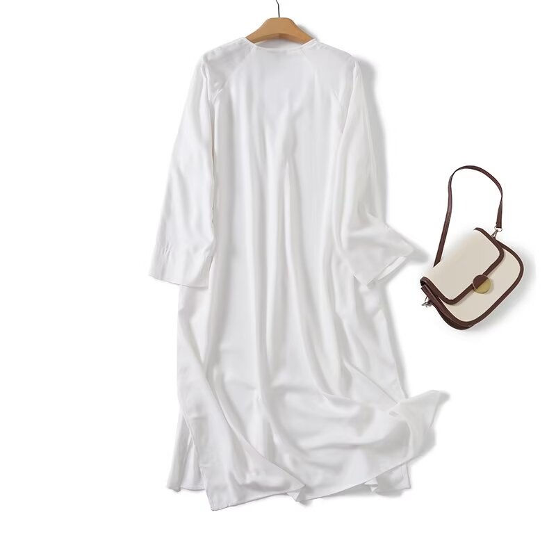 Dave&Di Moroccan Retro Linen L - огляд і ціна Casual Loose Linen Shirt Dress