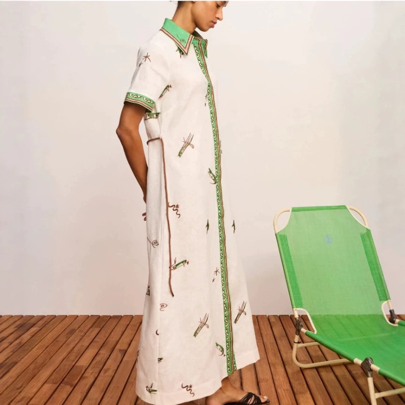 2026 Autumn New Original Women - огляд і ціна Casual Loose Linen Shirt Dress