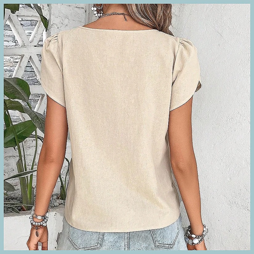 2024 Summer Vintage Solid Colo - огляд і ціна Blouses
